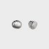 Teazen Maximized Shell Silver White Earrings TEDSVW14033M