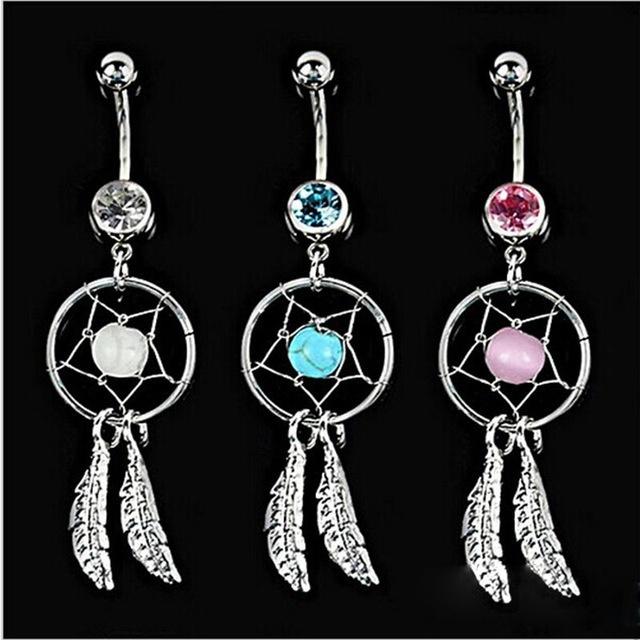 Trendy Belly Button Rings Dream Catcher Piercing Navel Fashion Women Helix Piercing Umbigo Ombligo Se