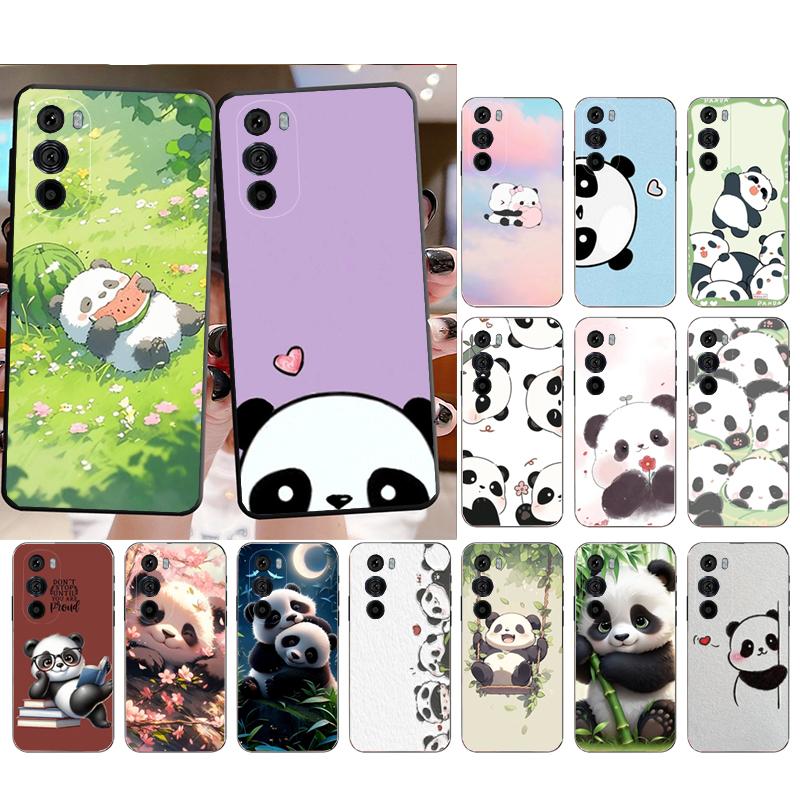 Cartoon Panda Phone Case For Motorola Edge 60 50 40 Pro 60 50 40 30 Ultra Neo Fusion Moto G Play G Stylus G Carcasas