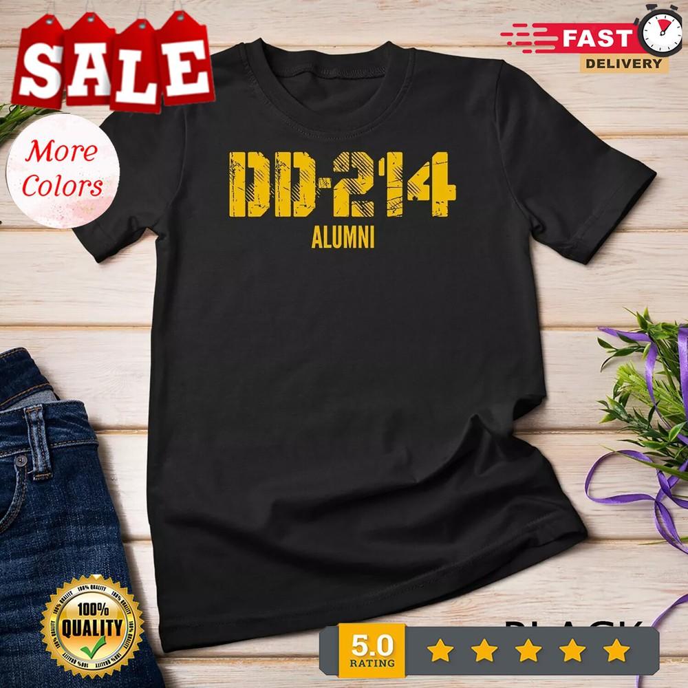 2025/DD-214 US Alumni Distressed Military T-Shirt Unisex T-shirt Unisex T-Shirt M