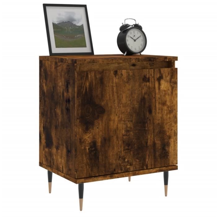 VidaXL Tables de chevet 2 pcs chêne fumé 40x30x50 cm bois d'ingénierie 826823