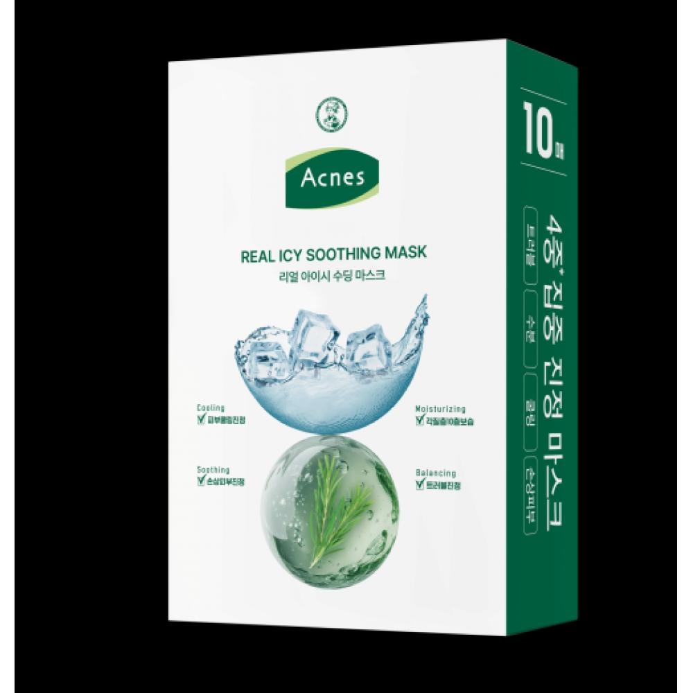 Acnes Real Icy Soothing Mask Set 10 Sheets NONE