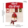 Vánoční potahy na židle 3D Santa Snowman Elk Zadní potahy na židle omyvatelné chrániče na židle v jídelně Domácí dekorace