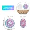 40Pcs 2 Colors 201 Stainless Steel Filigree Pendants Etched Metal Embellishments Flat Round with Sun Mixed Color 32.5x30x0.3mm Hole: 1.6mm