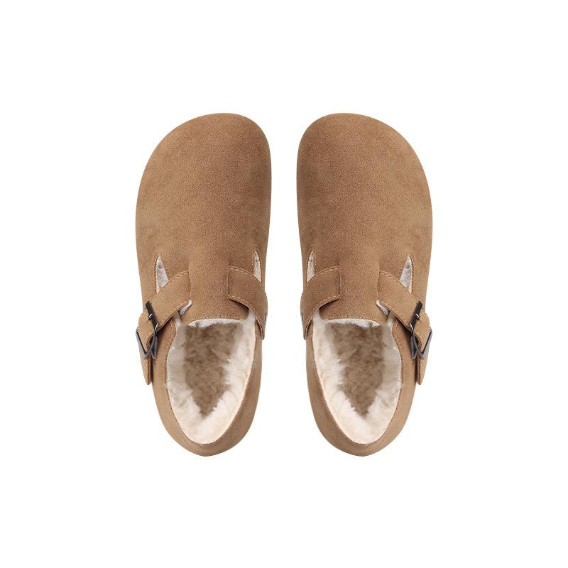 [] Leather Version~ Retro Leather Inner Height Increase Mao Mao Single Shoes Women's Bag Head Half Drag
