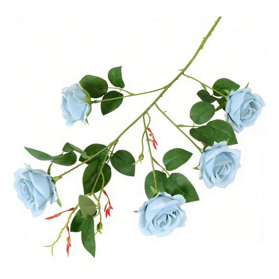 Artificial Rose Flowers for Flower Arrangement Faux Silk Rose Bouquet with 5 Heads Blooms for Parties Wedding Home Table Centerpiece