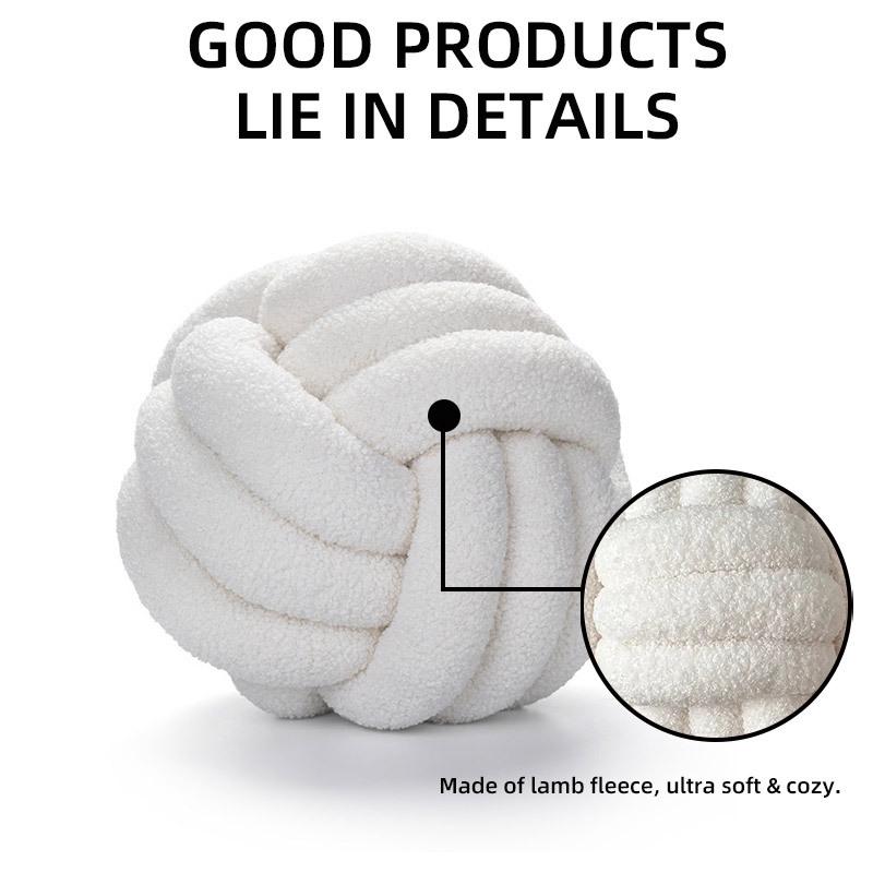 Handmade Knotted Spherical Cushion Pillow for Sofa and Bed
