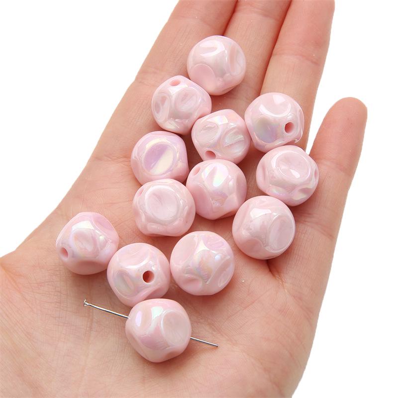 Acrylic Solid Color Beads for DIY Necklace & Bracelet Accessories
