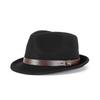 Hat autumn and winter pure wool top hat woolen retro French British jazz hat rolled edge felt hat
