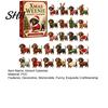 Feiertagsritual Countdown 2026 Dackel Adventskalender, 24 Tage Hunde-Sammlerstücke Überraschungen mit festlichem Xmas-Geschenk für Tierliebhaber Welpen Acrylfiguren