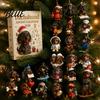 Christmas Party Favors Acrylic Ornaments with 24 Advent Calendar 2026 Dachshund Unique 2D Festive Holiday