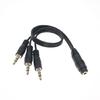 Multiple Device Stereo Sound Splitter 3.5mm TRS Female To 3 Male Jacks Gold Plateds Cord