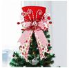 Cross-border Christmas Tree Topper: Star Hat with Bow and Retractable Spring