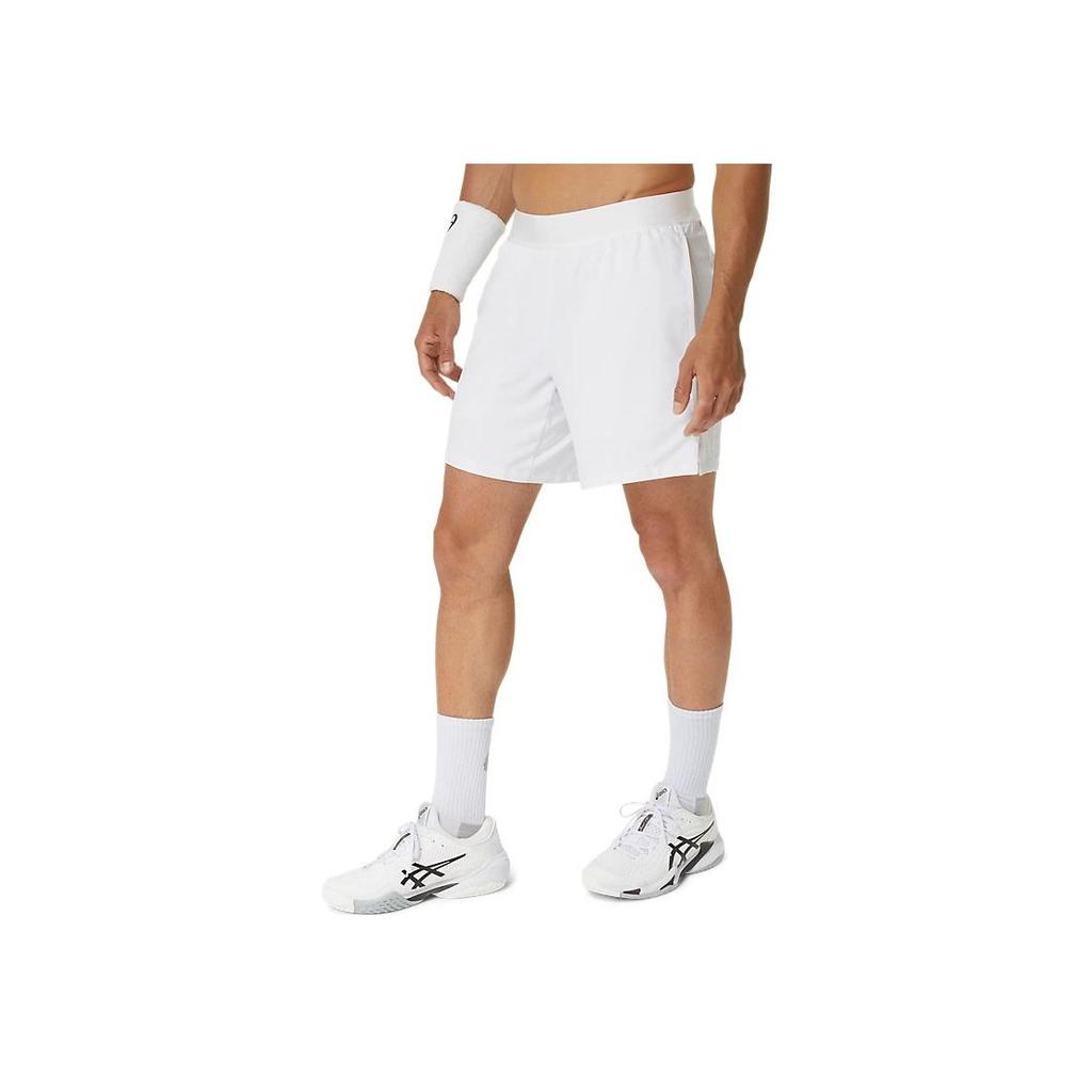 Asics Logo Print Lace-Up Casual Shorts Men Bottoms White 2041A285-100