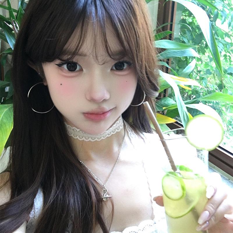 Cercei mari tip cerc Y2K Style Spicy Girl - Cercuri de urechi unice high-end, manșete și cercei cu șurub pentru femei