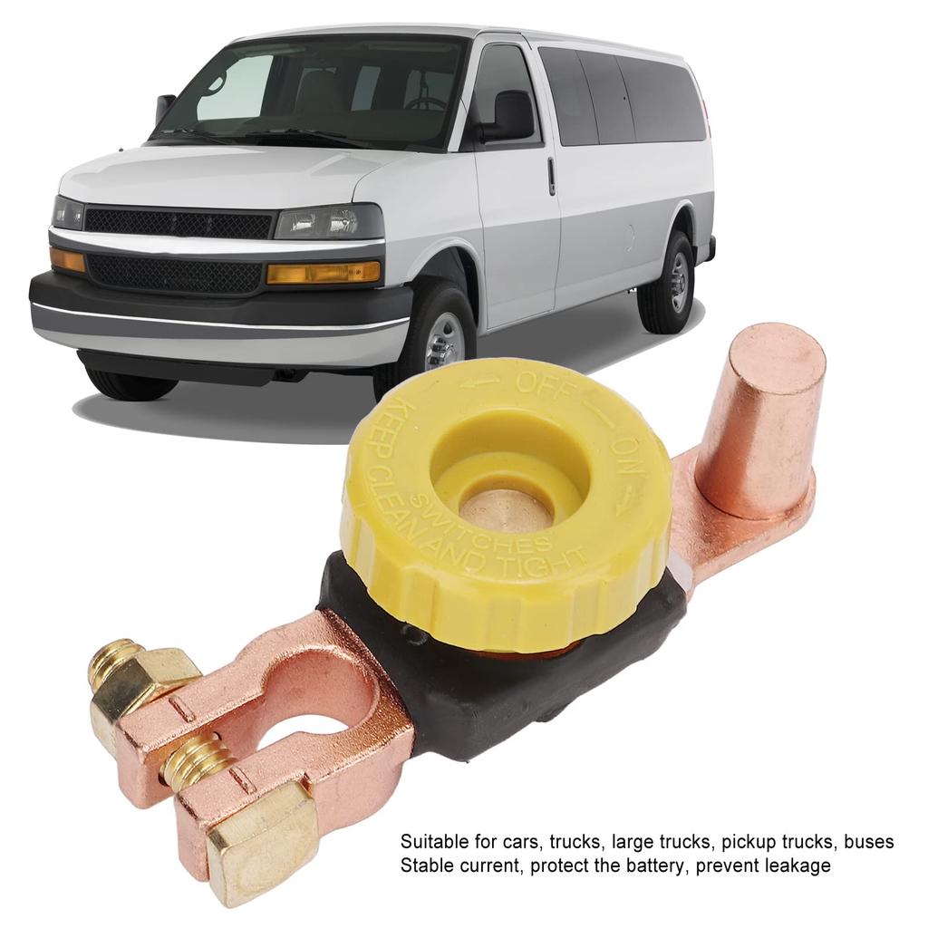 EBTOOLS Car Replacement Disconnect Switch Top Post Disconnect Switch Brass Proof Heavy Duty 6V12V24V Car RVATV