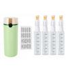 4 In 1 Travel Dispenser Bottle Set Leakproof Refillable Containers with Pump for Toiletries Shampoo Conditioner Green