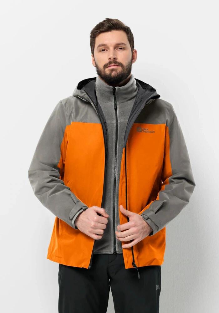 Jack Wolfskin Taubenberg 3in1 Jkt M Herrenjacke blutrot-orange