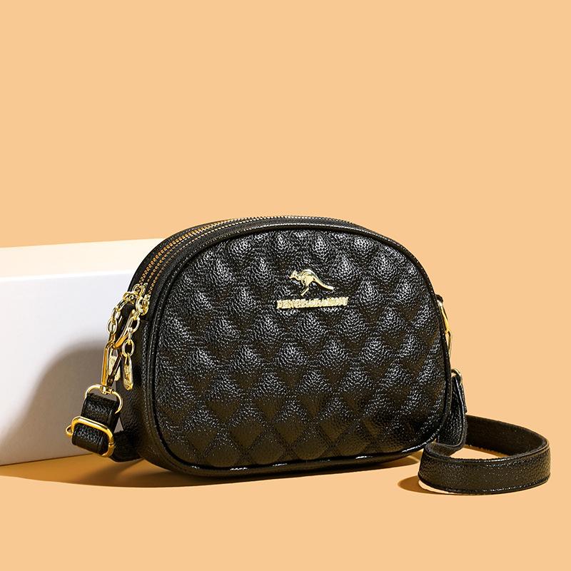 

Сумка высокой ценности женская сумка новая бриллиантовая модная универсальная сумка через плечо текстурная трехслойная сумка-мессенджер сумка для мамы one size fits all чёрный