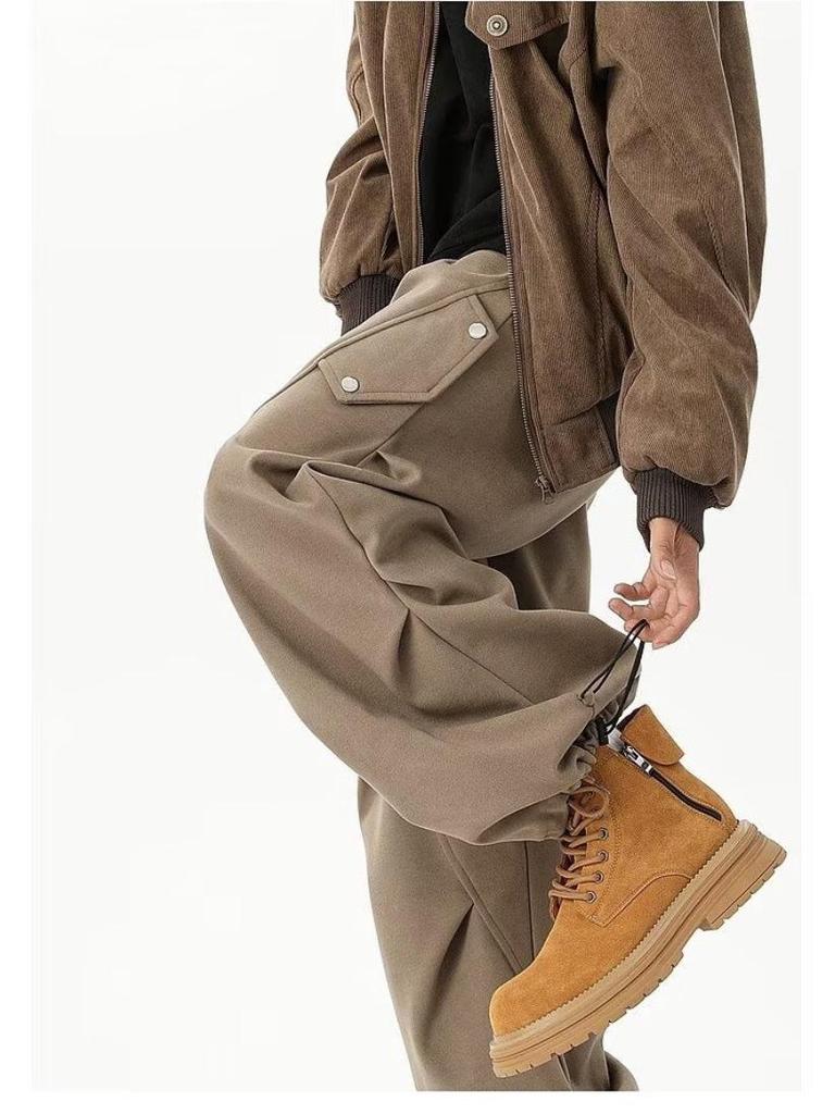 Men's High-End Casual Overalls: Cool Street Style for Autumn & Winter - American Fashion Brand