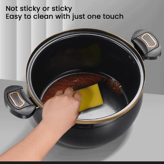 Nonstick Ceramic Coated Soup Pot with Lid 8L Micro Pressure Cooker Heavy Metal-free Cooking Pot for Stovetops