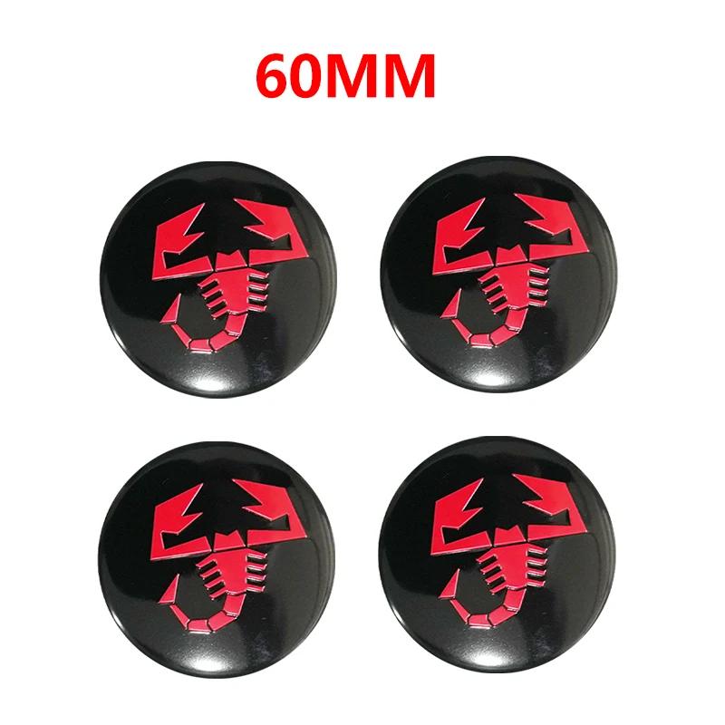 4pcs 65mm 60mm 3D logo car emblem Wheel Center Hub auto Rim refit dust-proof badge covers sticker styling accessories For FIAT