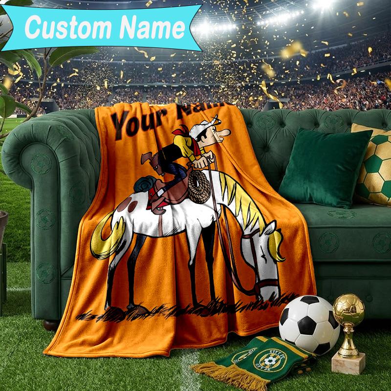 Custom Name Blanket Luke Wild West Blanket Bedding Blanket for Travel, Camping, Living Rooms, Offices, Sofas, Fan Christmas gift