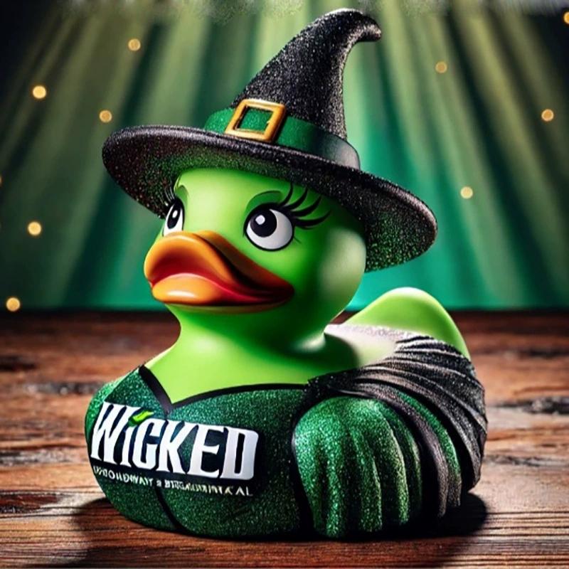 Vintage Harz Zauberer Enten, Broadway Show Aufführung Entenfigur, Handgefertigte Dekorative Ente für Halloween, Ostern