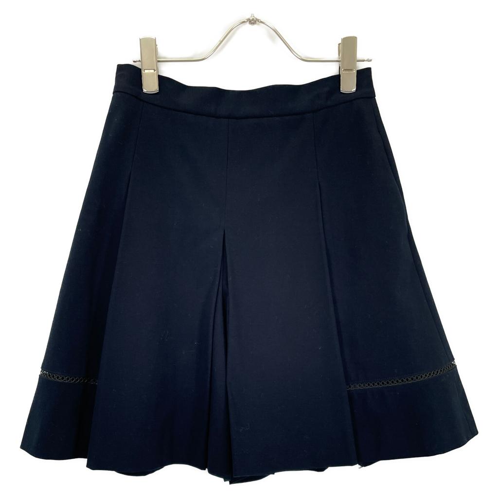 FOXEY NEW YORK 36609 Navy Cotton Jersey Suiting Pants Culottes/Bottoms Bottoms 38 NavyUsed