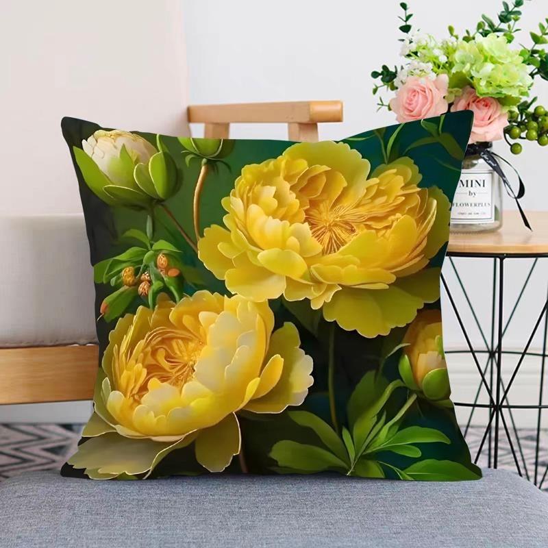 Rose Pillowcase Dormitory Decoration Office Living Room Sofa Home Pillowcase