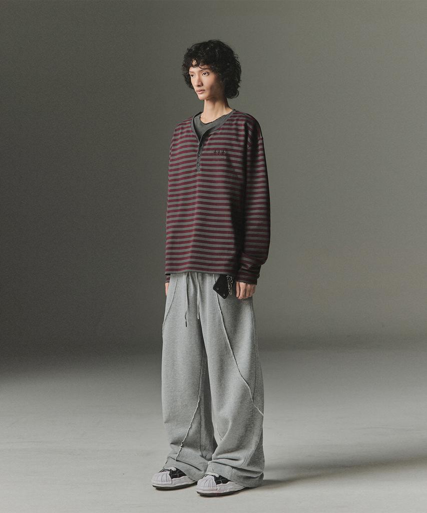 NOT4NERD Cut Off Incision Sweat Pants - Gray