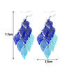 Vintage Hollow Leaves Drop Earrings for Women Bohemian Colorful Long Dangle Earrings 2024 Fashion Zircon Boucle Oreille Femme