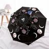 1pc Moon Phases Floral Mandala Art Print Umbrella with Plastic Handle,Suitable for All Seasons Home Travel Outdoor UmbrellaB2038