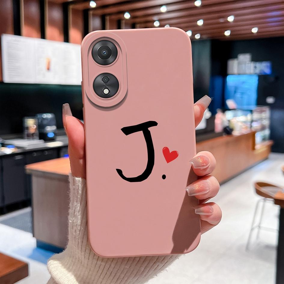 Case For Oppo A58 A57 A56 A55 A54 A53 A52 Phone Cover Popular Couple Letter Pattern High Quality Shockproof Silicone Protective Housing For Oppo Shell