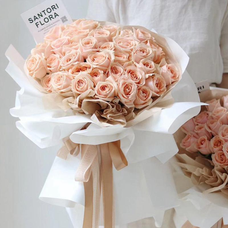 20 Pcs Two-Sided Colored Flower Wrappers Waterproof Bouquet Packaging 58cm DIY Gift Wrapping Paper Flower Decoration