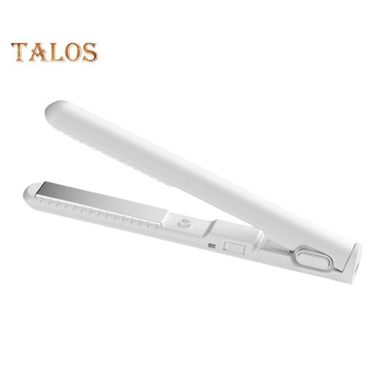 USB Mini Curling Iron 2-In-1 Dual Purpose Curling Wand Flat Iron Hair Straightener Curler Fast Heating Portable Travel Women Short Long Hair Styling