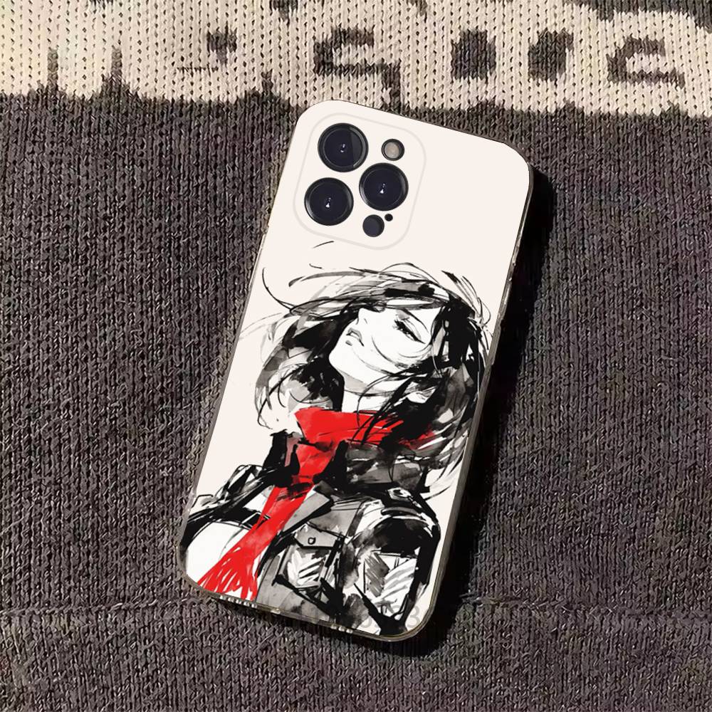Attack On T-Titan Mikasa Phone Cases For iPhone 17 16 15 14 13 12 11 Pro Max Plus Luxury Camera Protection Plastic