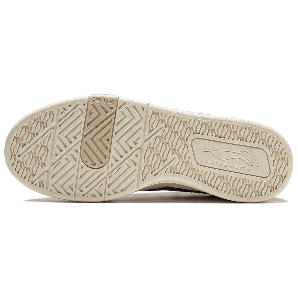 Li Ning Synthetic Leather Zhen Rong 92S Fashion Versatile Non-Slip Wear-Resistant Low-Top Skate Shoes Women Sneakers Light-Red AEPU038-2