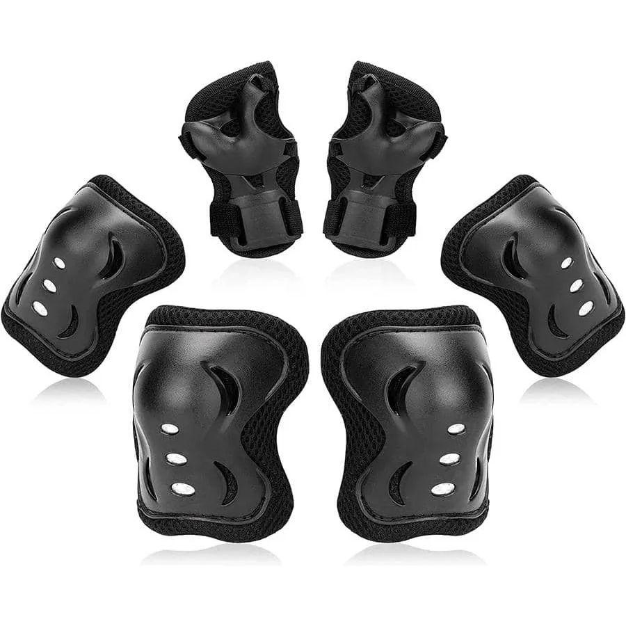 6PCS Kids Protective Gear Set for 3-15 Years, Knee Elbow Pads & Wrist Guards for Skateboard Cycling Skating Scooter
