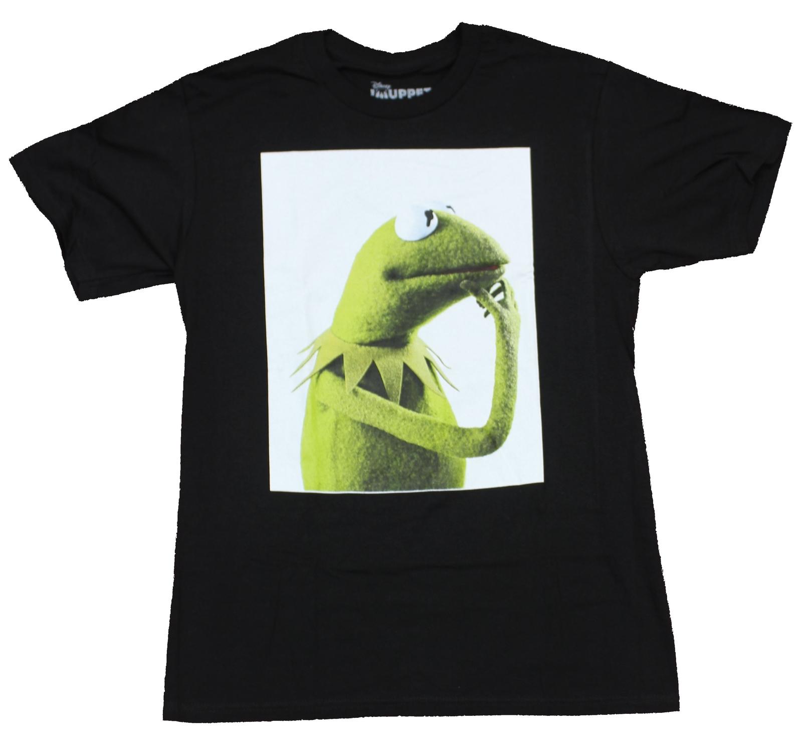 The Muppets Adult New T-Shirt - Thinking Kermit Phot Pic XL