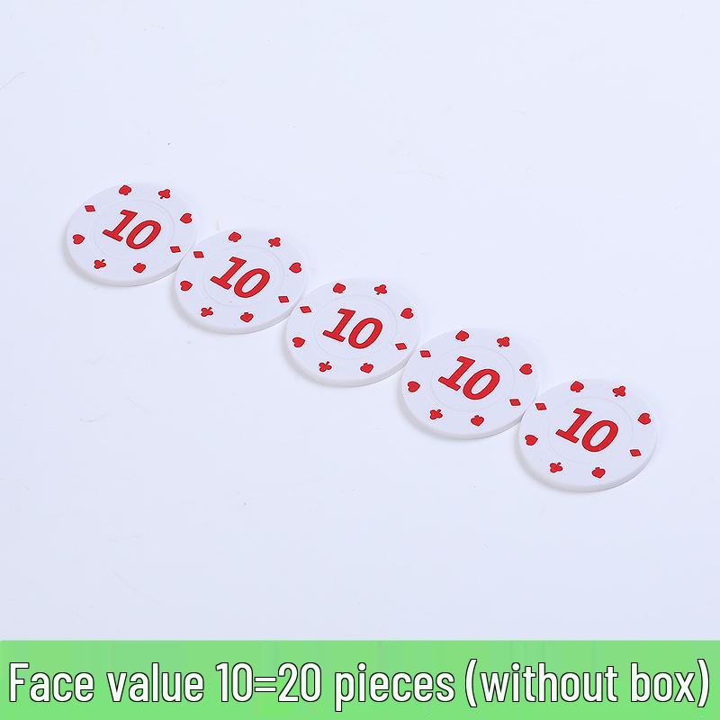 Boxed 100 Plastic Chips for Card Games: Baccarat, Mahjong, Poker