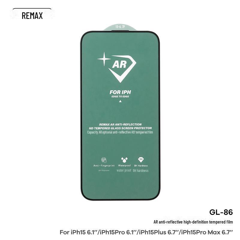 REMAX AR Entspiegeltes HD Panzerglas für iPhone 15 - Kratz- & Sturzsicherer Telefonschutz