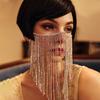 Vintage Face Chain Blingbling Mask Chain Bridal Headpiece Glistening Crystal