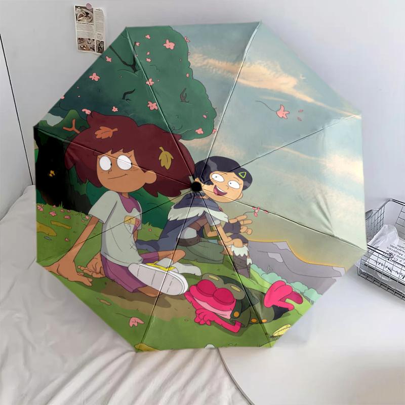 Amphibia, automatic folding umbrella, portable and foldable design, 8 ribs, a Christmas or birthday gift.