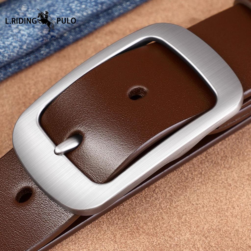 The First Layer of Pure Cowhide Belt Men's Casual Handmade Belt Men's Leather Pin Buckle Genuine Retro Jeans Belt Trend