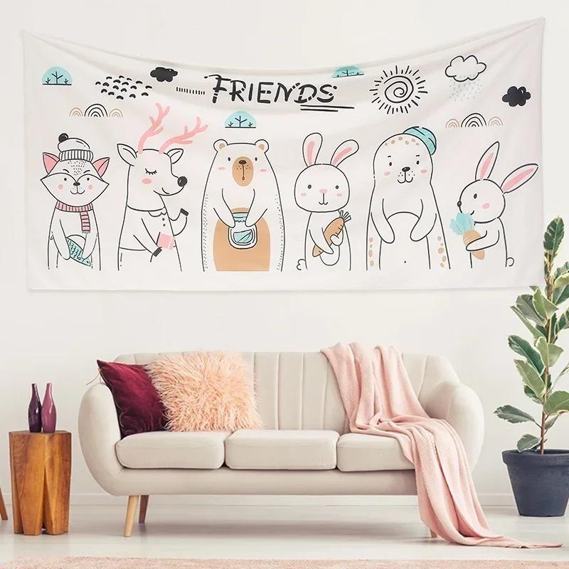 Simple Small Animal Decorative Tapestry Home Wall Living Room Office Decorative Tapestry