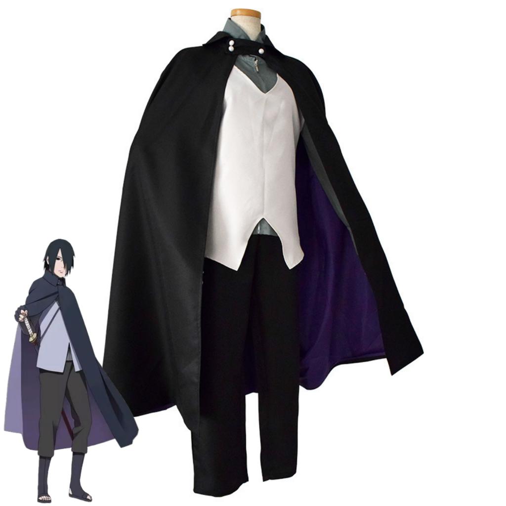 Anime Uchiha Sasuke Cosplay Costume Black Cloak Shirt Vest Uniform Full Set Wig Adult Man Woman Halloween Carnival Suit