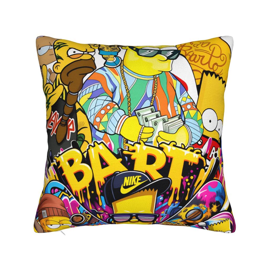 Pillow Case S-Simpsons Cartoon Characters Group Design Pillow Cover For Wedding Party Home Decor Vintage Pillowcases
