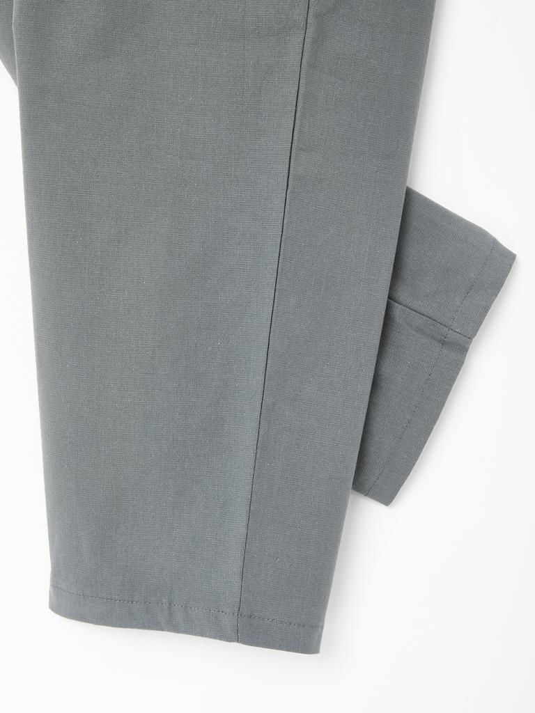 IKALOOK Linen Washed Spandex Elastic Waist Cargo Pants Cpt110