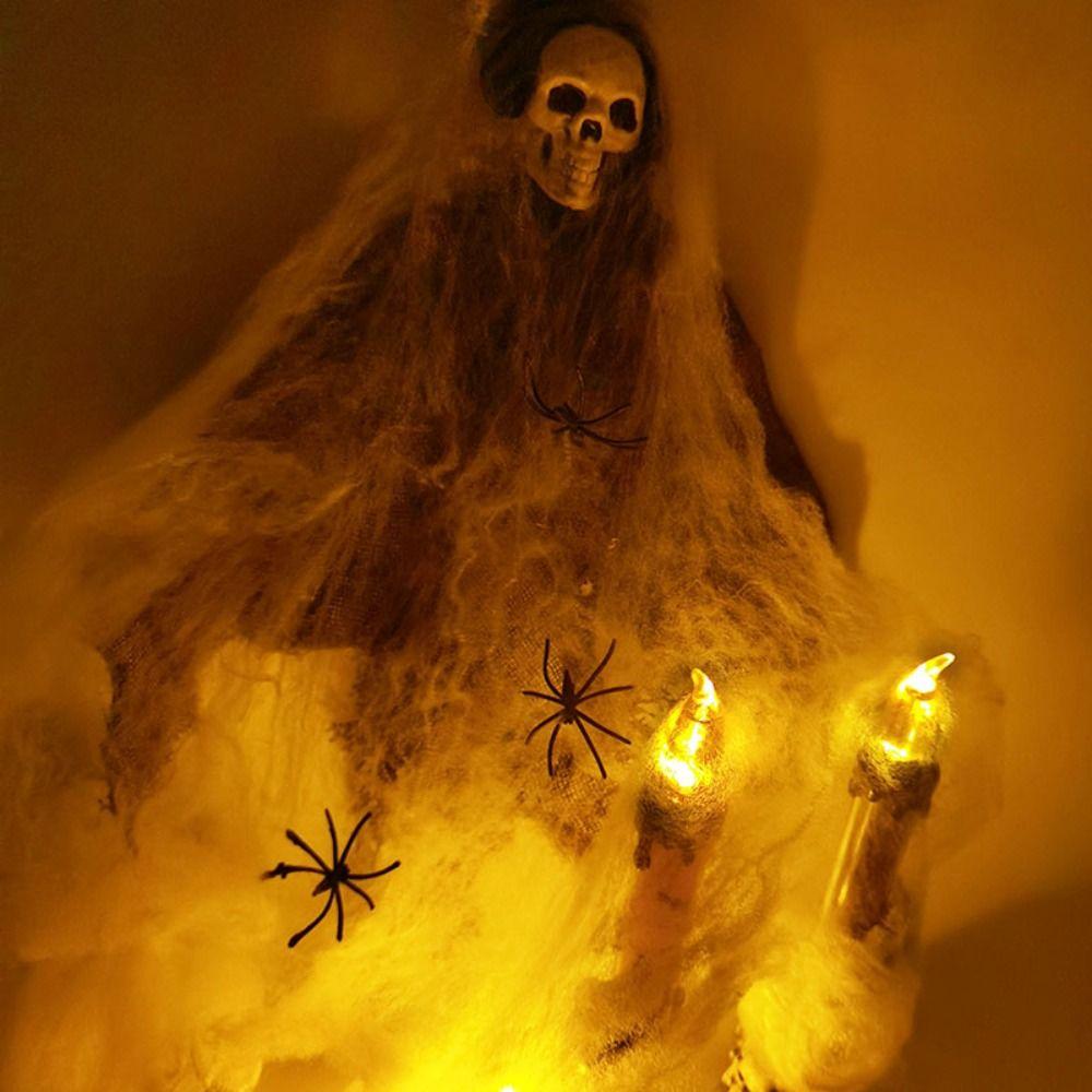 3/6/10 Meters Glow in The Dark Spider Web Polyester Halloween  Cobwebs  Home/Outdoor Decor